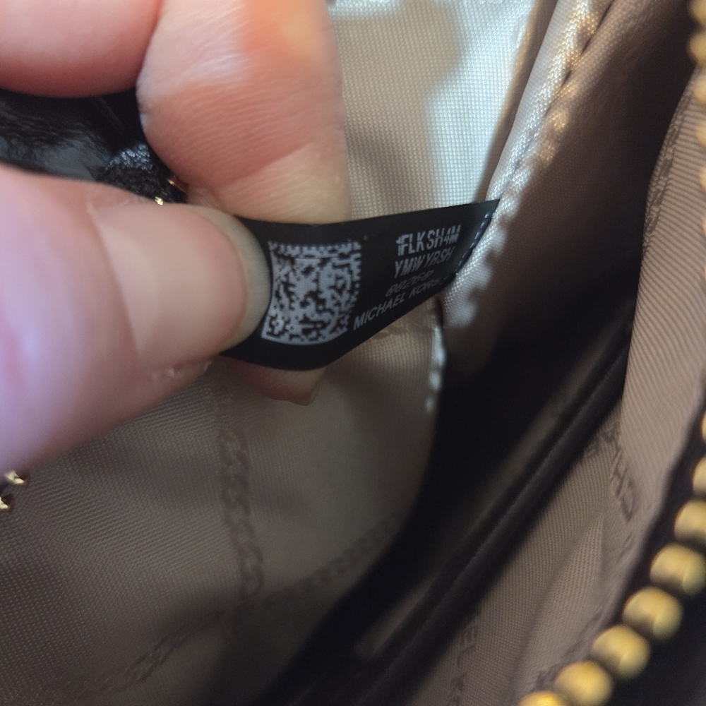 Michael Kors Dark Brown Crocodile-Embossed Shoulder Bag EUC Designer Luxury - Picture 12 of 16